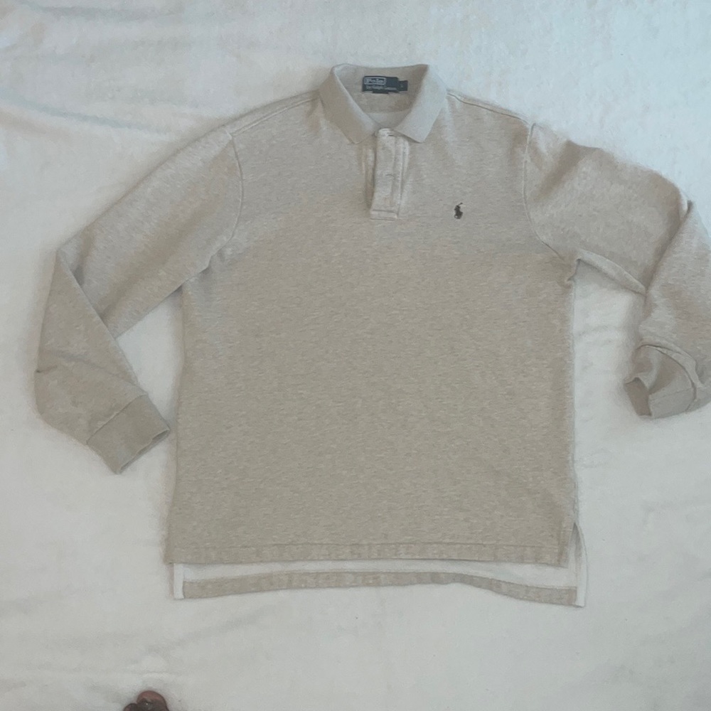 Polo by Ralph Lauren Oatmeal Long Sleeve Pullover Size L